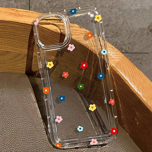 Small Flower Stars Soft TPU Phone Case | Transparent Airbag Protective Cover