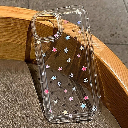 Small Flower Stars Soft TPU Phone Case | Transparent Airbag Protective Cover