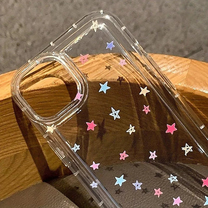 Small Flower Stars Soft TPU Phone Case | Transparent Airbag Protective Cover