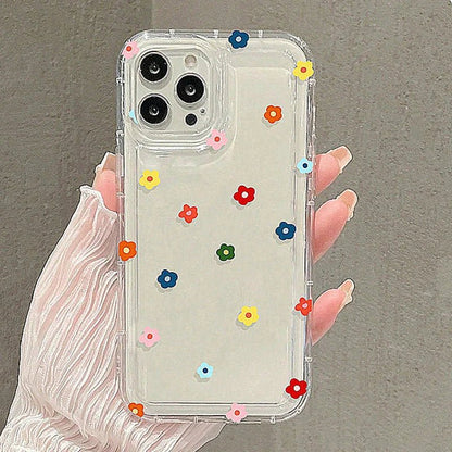 Small Flower Stars Soft TPU Phone Case | Transparent Airbag Protective Cover